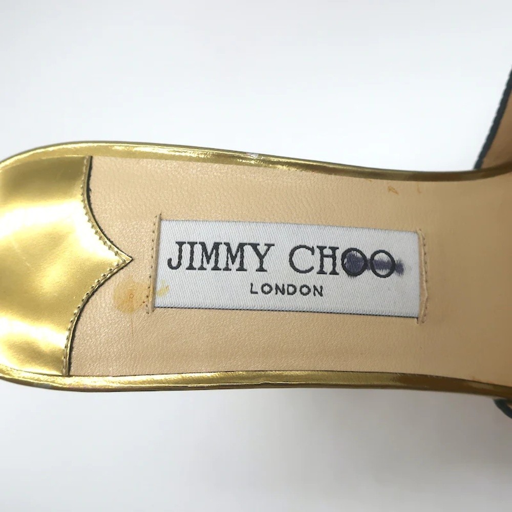 Jimmy Choo Deedee 125 Cork Platform Sandals Gold Metallic Leather Size 36 NEW - Picture 10 of 12